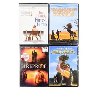 4-DVD Movie Lot: Forrest Gump, Man From Snowy River, Fireproof, Mickey - Sealed